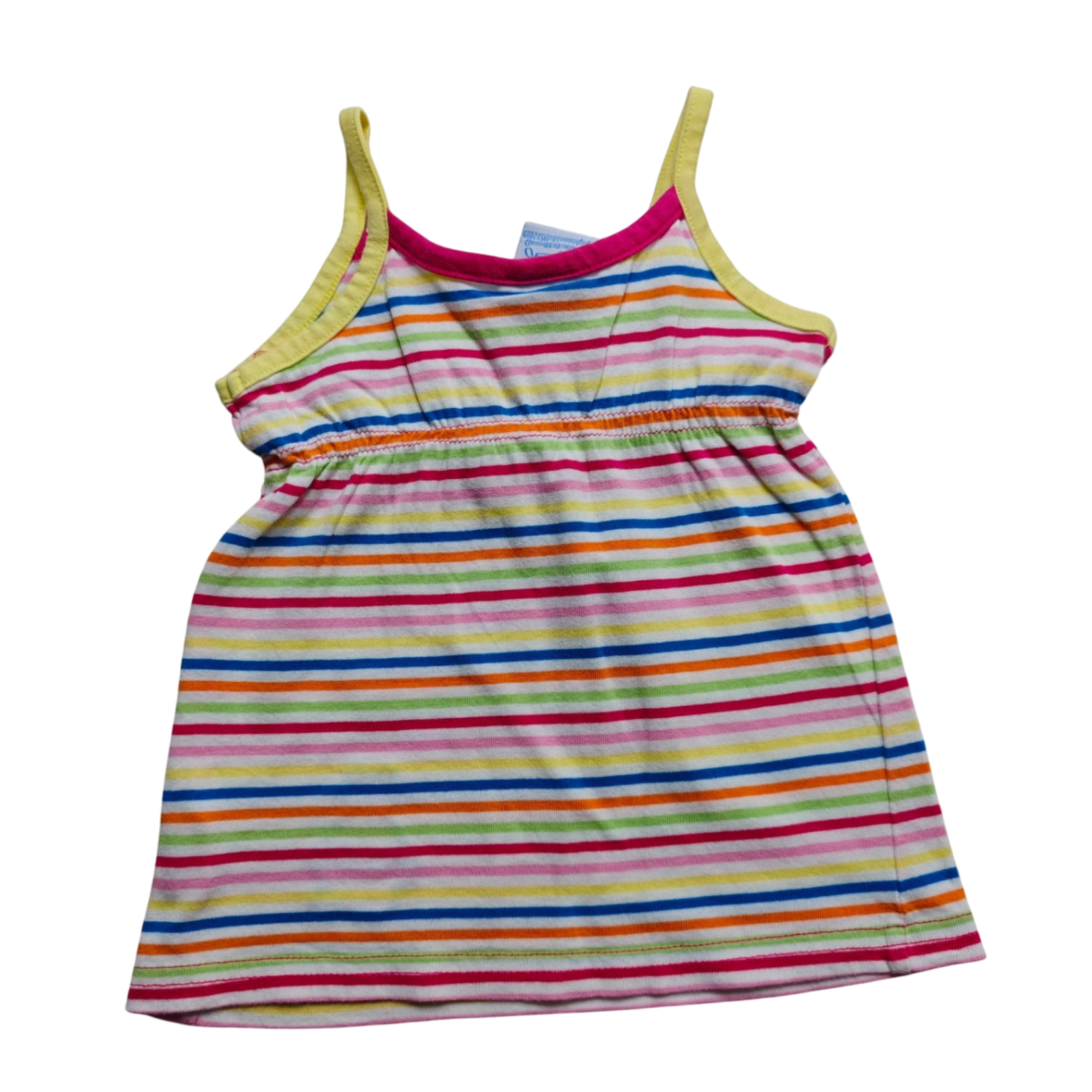 Nijntje Kurzarmshirt Bunt mit Streifen in Pink, Blau, Grün, Orange und Gelb Größe 68