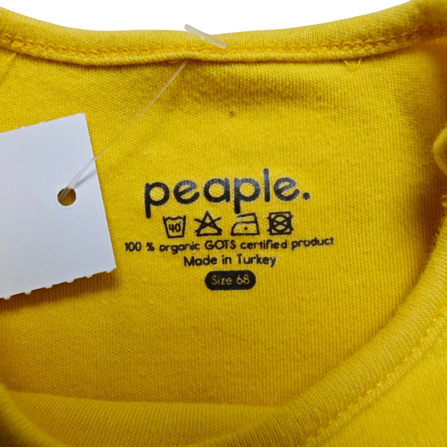 peatle kurzarmshirt Gelb Größe 68