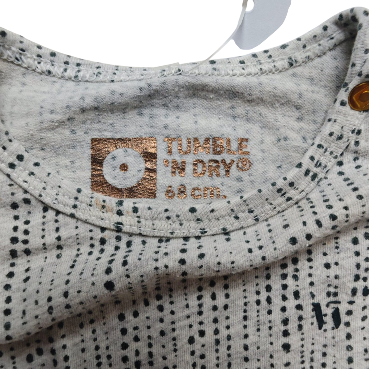 Tumble 'N Dry Kleid Grau mit schwarzen Punkten Größe 68