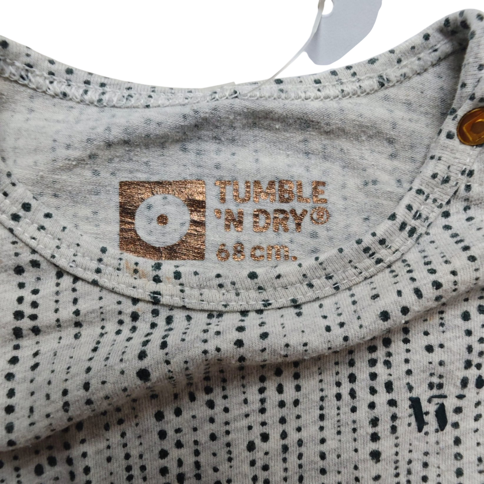 Tumble 'N Dry Kleid Grau mit schwarzen Punkten Größe 68