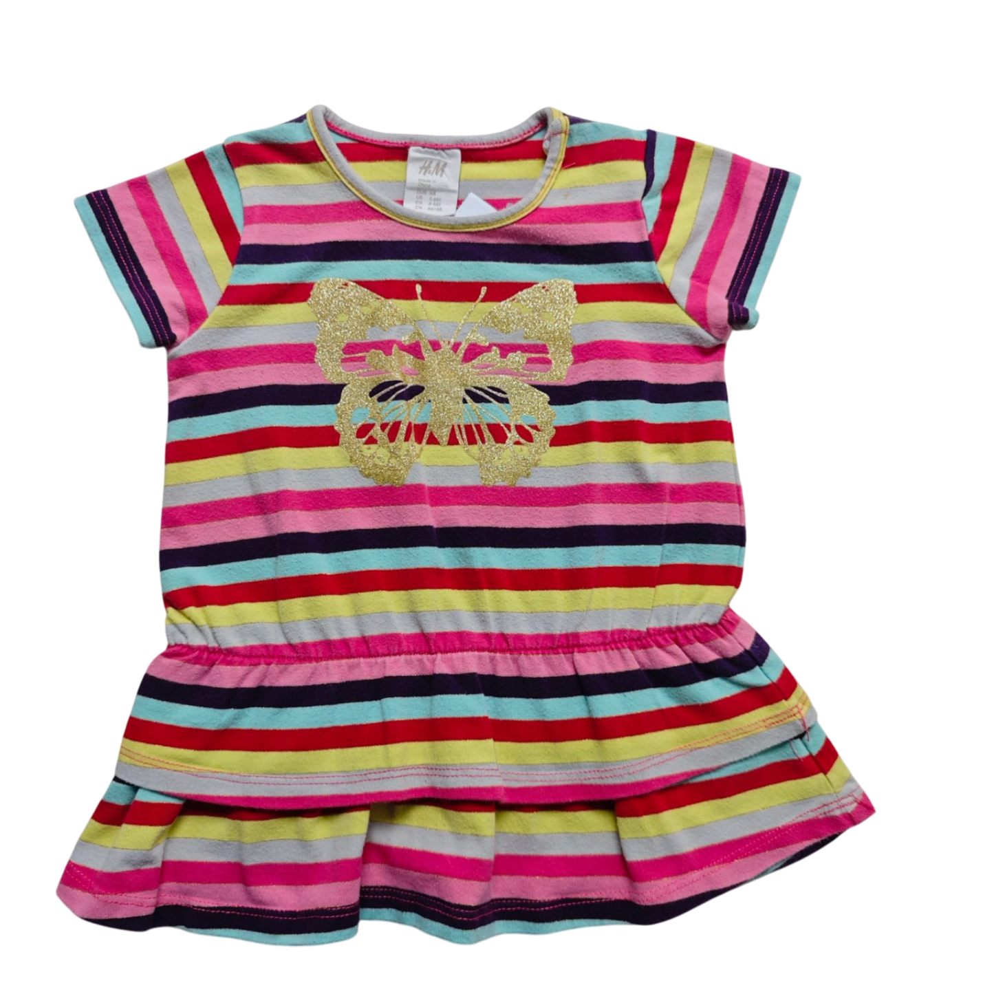 H&M Kleid Bunt (Rot, Pink, Blau, Gelb, Lila) Größe 68