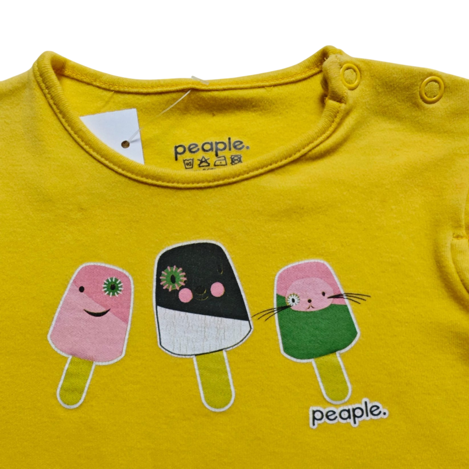 peatle kurzarmshirt Gelb Größe 68