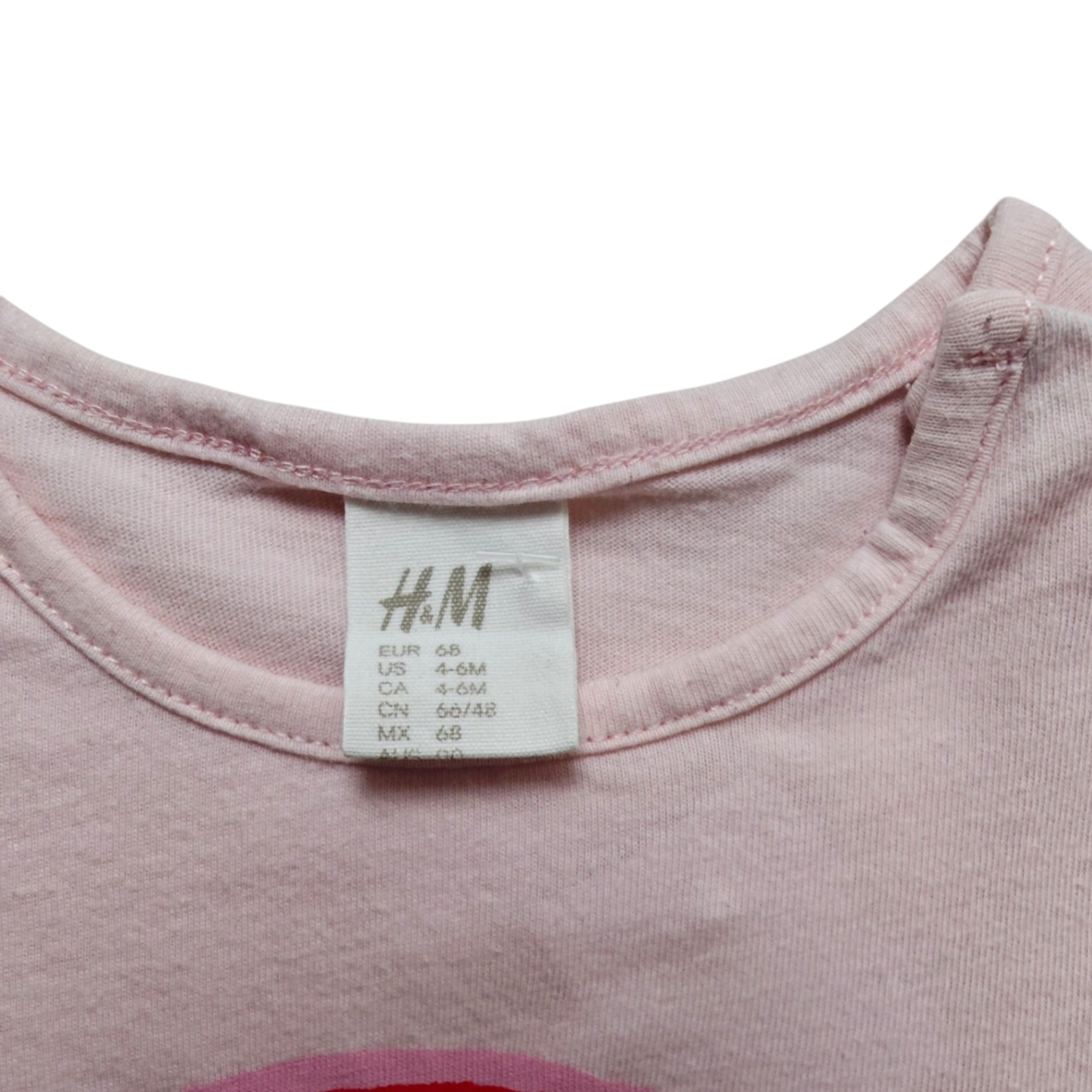 H&M Kurzarmshirt Rosa Größe 68
