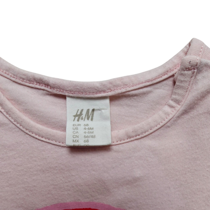 H&M Kurzarmshirt Rosa Größe 68