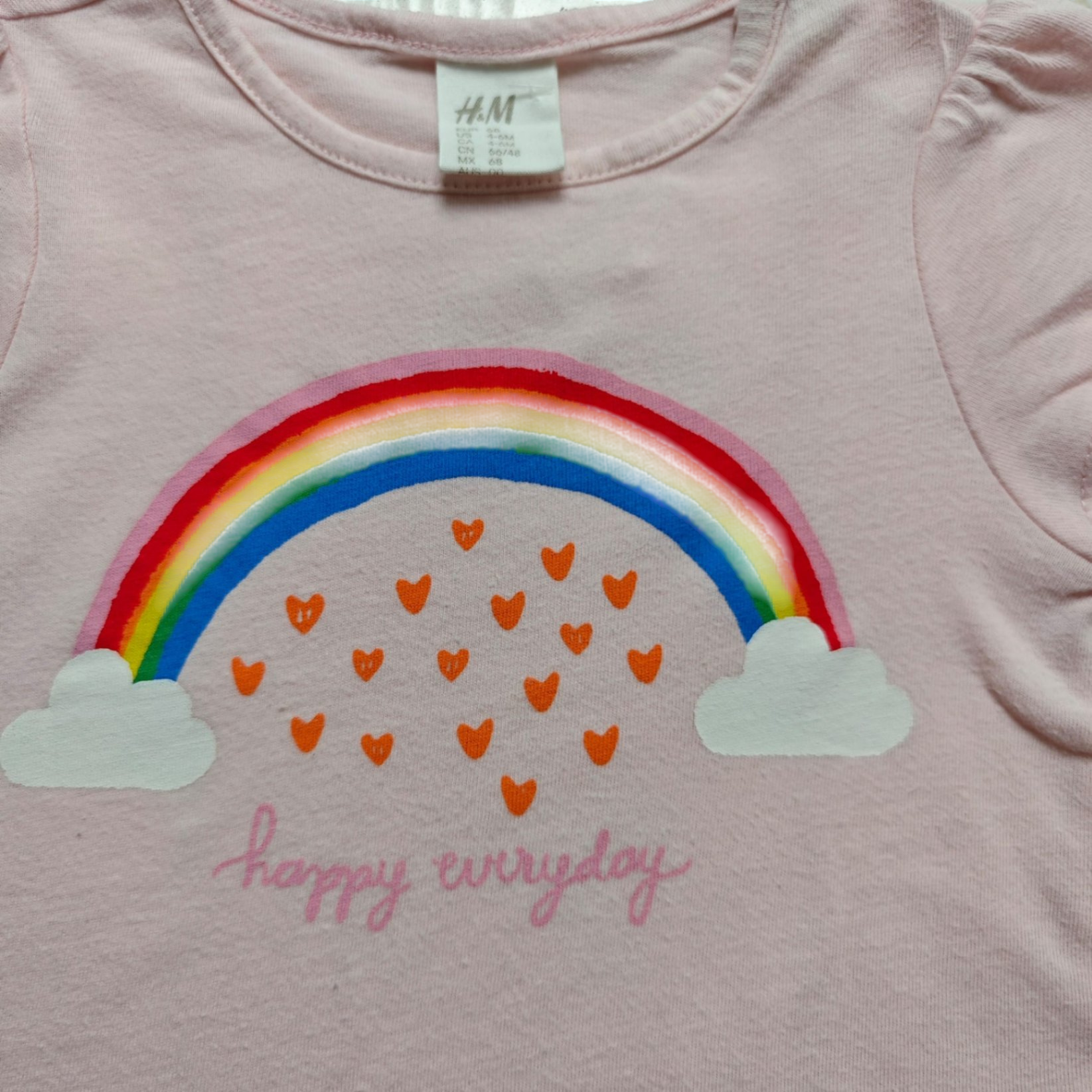 H&M Kurzarmshirt Rosa Größe 68