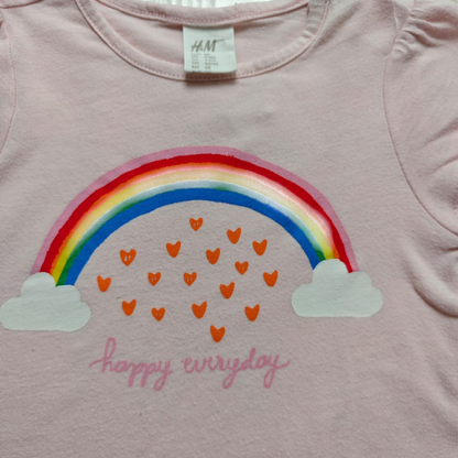 H&M Kurzarmshirt Rosa Größe 68