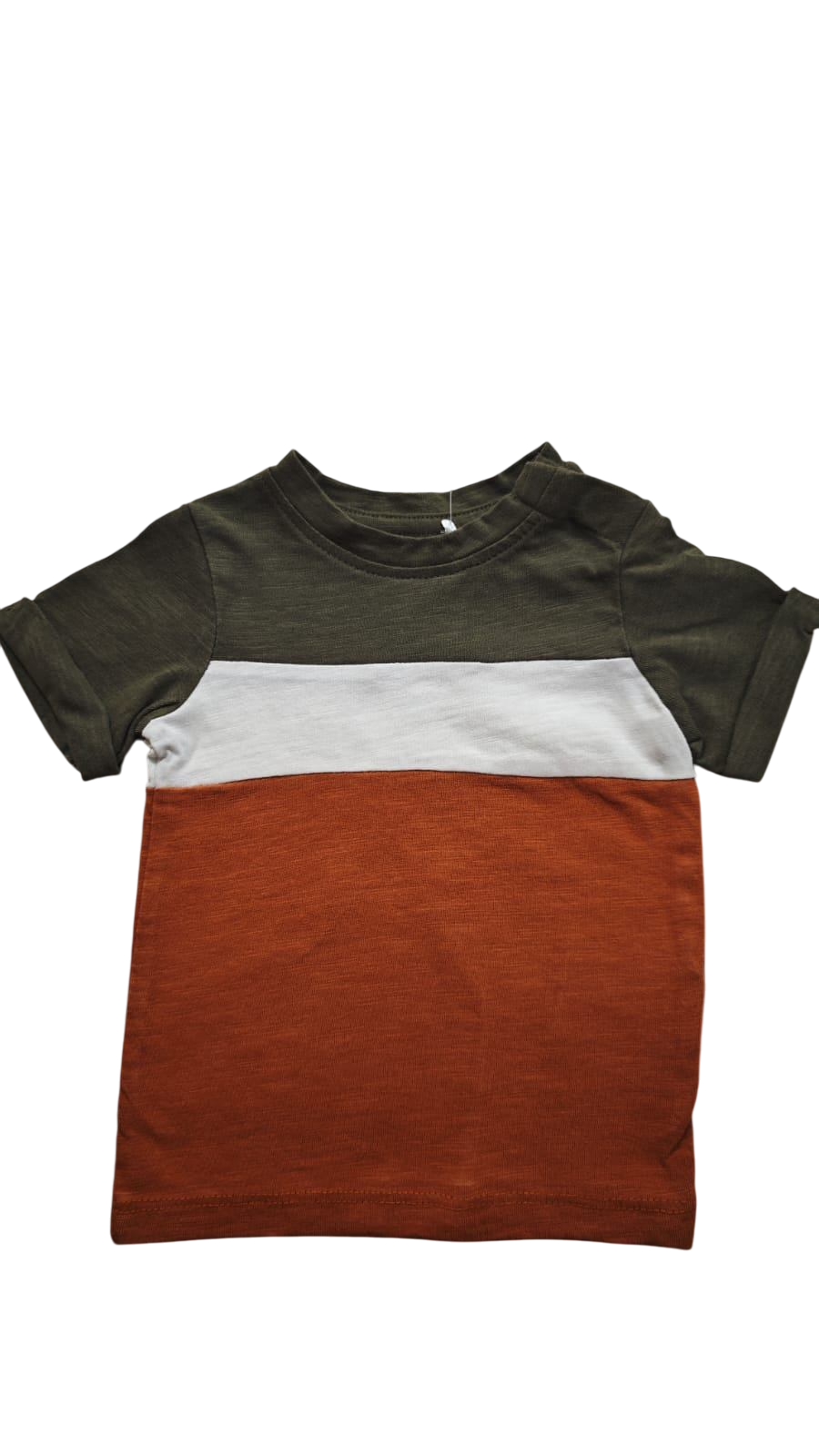 Prenatal Kurzarmshirt Dunkelgrün, Weiß, Orange Größe 56