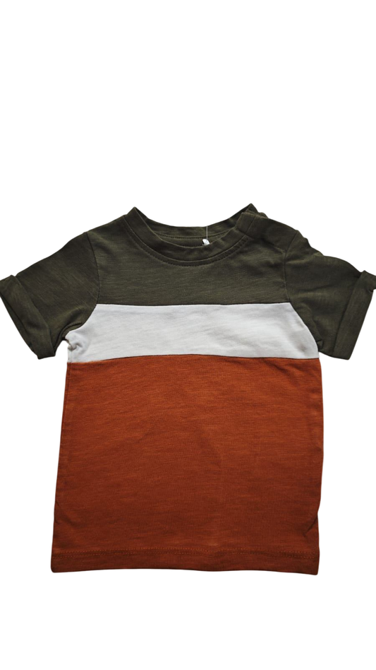 Prenatal Kurzarmshirt Dunkelgrün, Weiß, Orange Größe 56