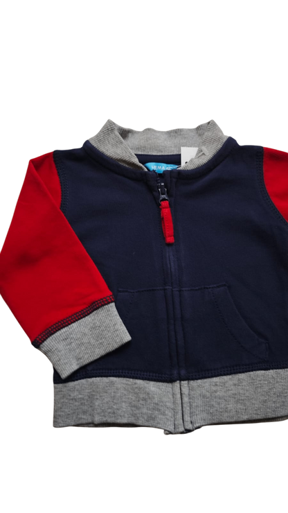 Hema Jacke Dunkelblau, Rot, Grau Größe 56