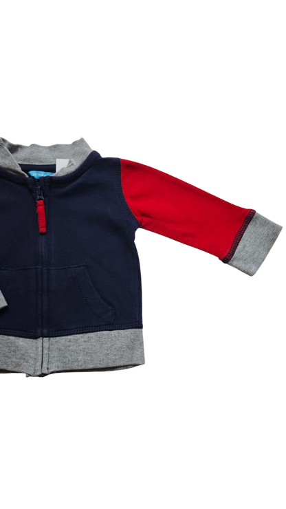 Hema Jacke Dunkelblau, Rot, Grau Größe 56