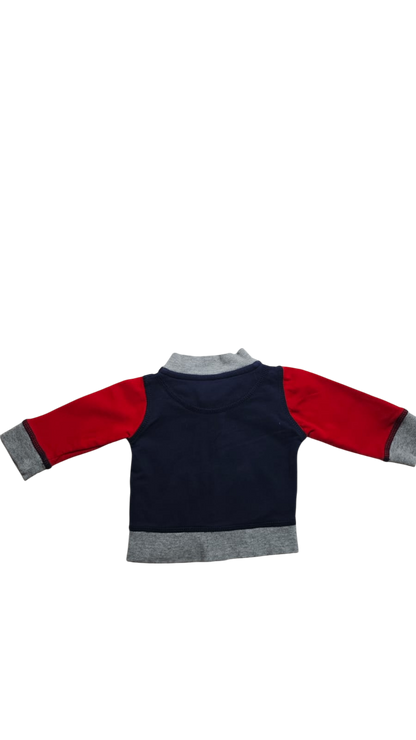 Hema Jacke Dunkelblau, Rot, Grau Größe 56