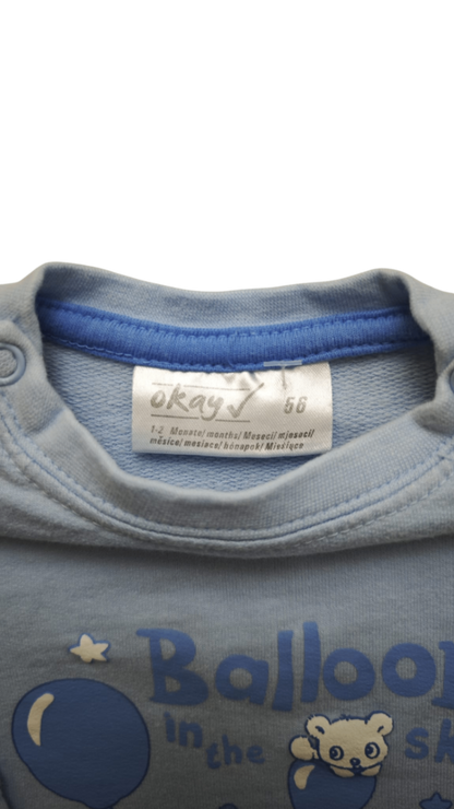 okay Langarmshirt Hellblau Größe 56