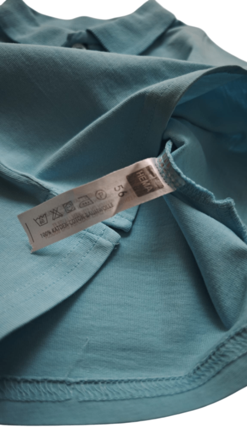 H&M Kurzarmshirt Hellblau Größe 56