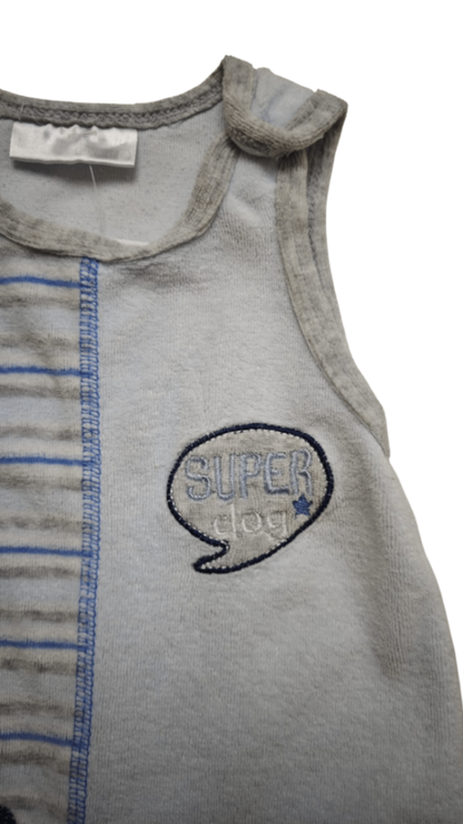 Ergee Strampler Grau und Blau Größe 56