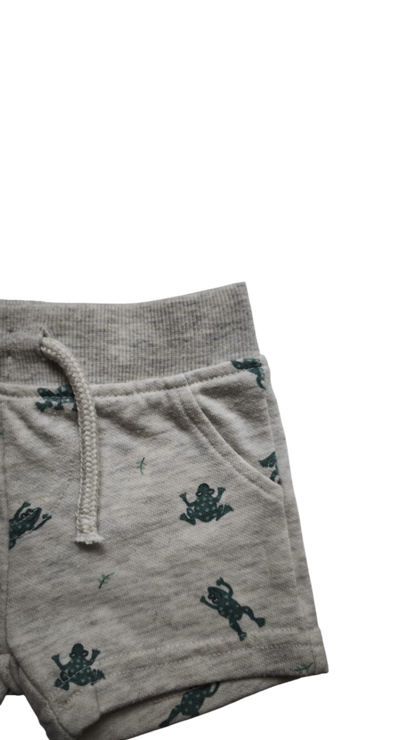 Primark Shorts Grau mit dunklen Mustern Größe 62