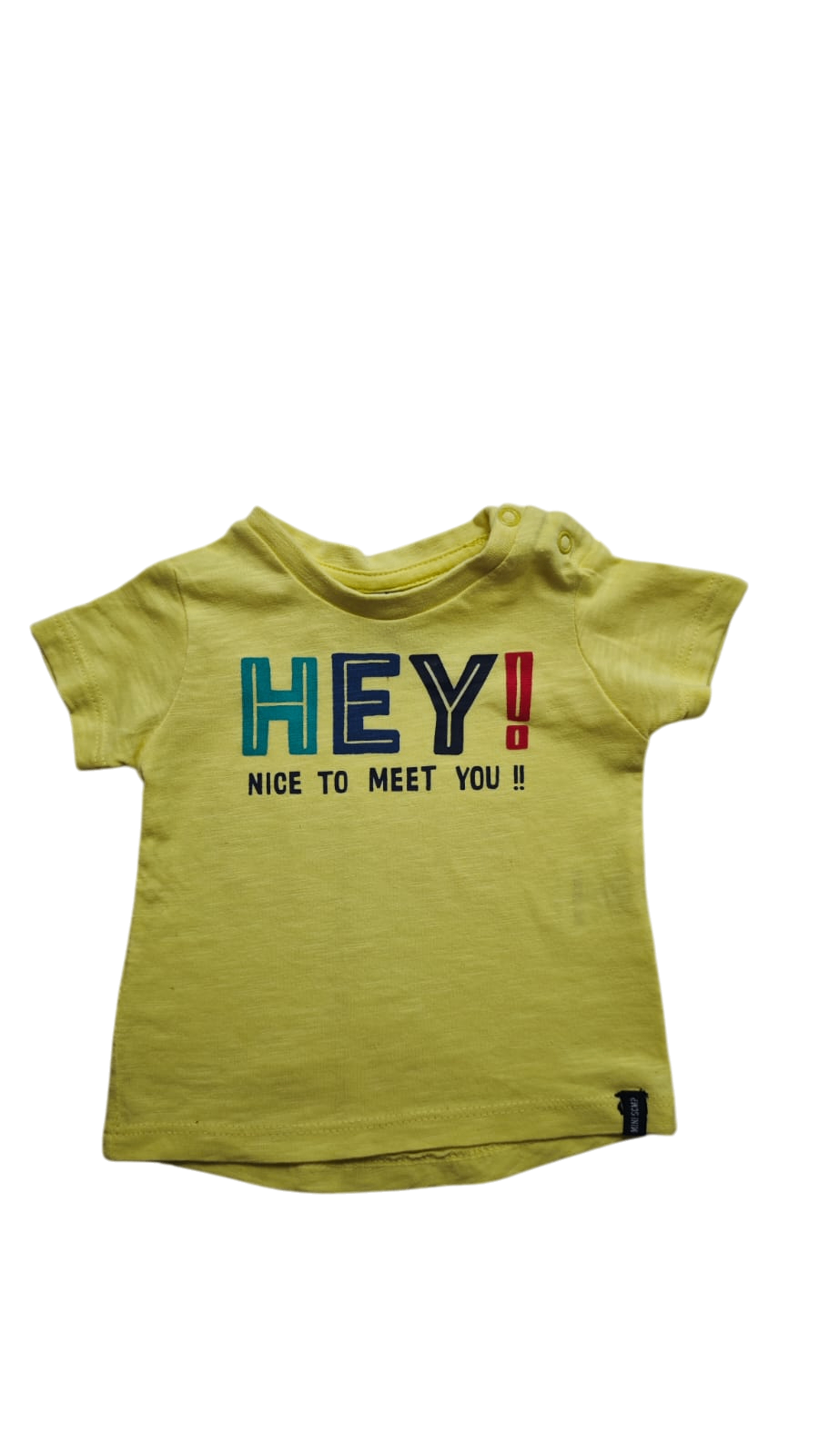 Newborn Kurzarmshirt Gelb Größe 50-56