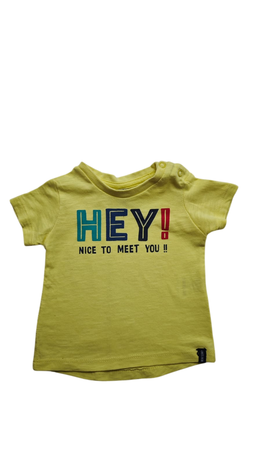 Newborn Kurzarmshirt Gelb Größe 50-56