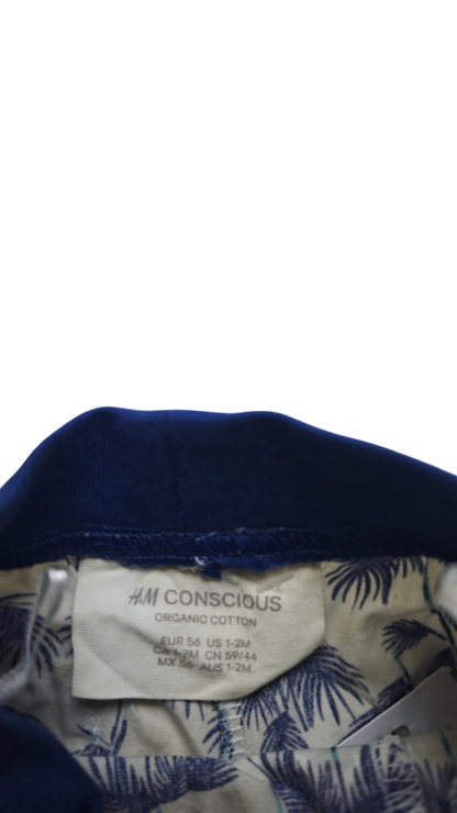 H&M Shorts Creme und Blau Größe 56