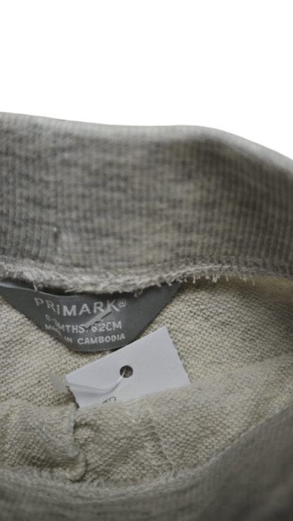 Primark Shorts Grau mit dunklen Mustern Größe 62