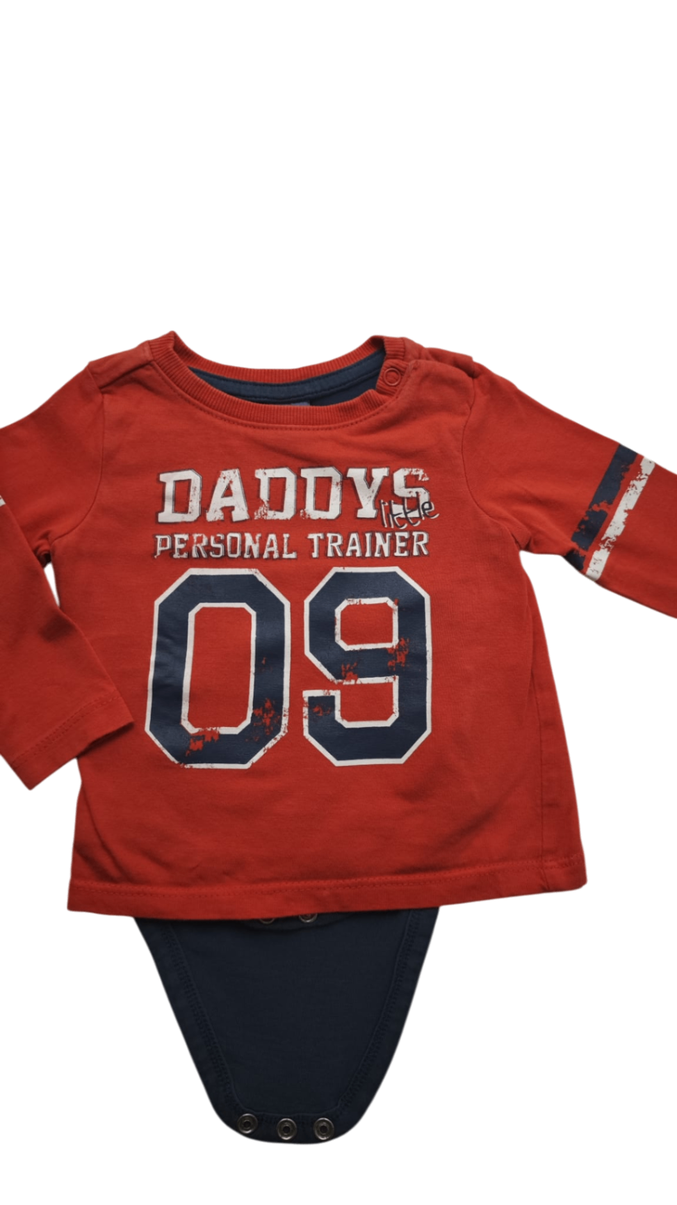 dopodopo Strampler Rot, Dunkelblau, Weiß Größe 56