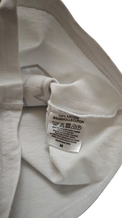 Markenlos Kurzarmshirt Weiß und Blau Größe 56