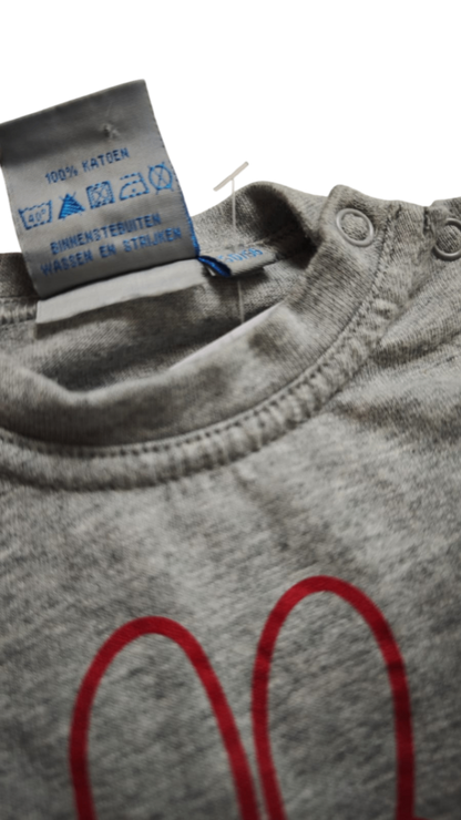Miffy Kurzarmshirt Grau Größe 50-56
