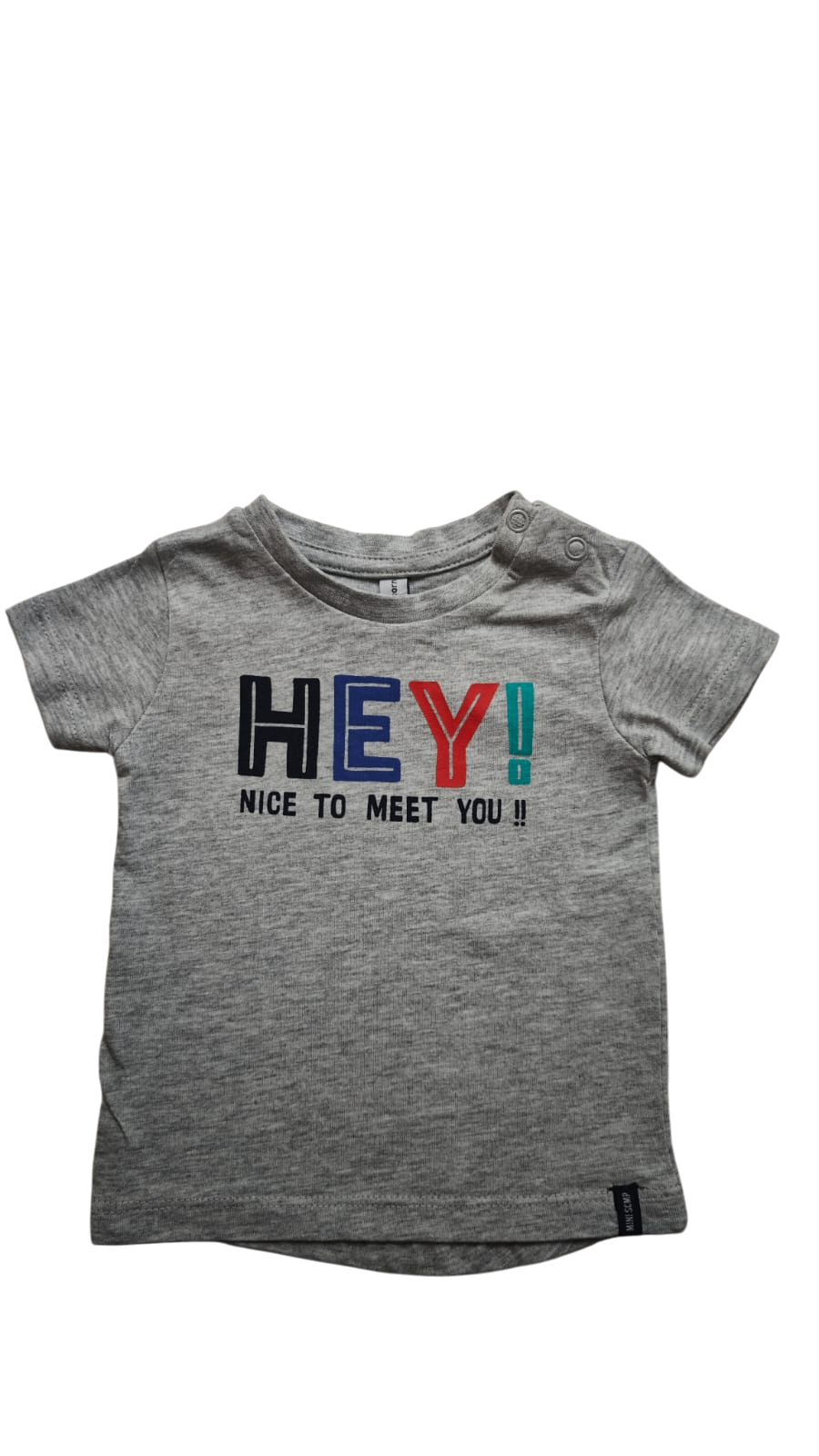 Newborn Kurzarmshirt Grau Größe 56