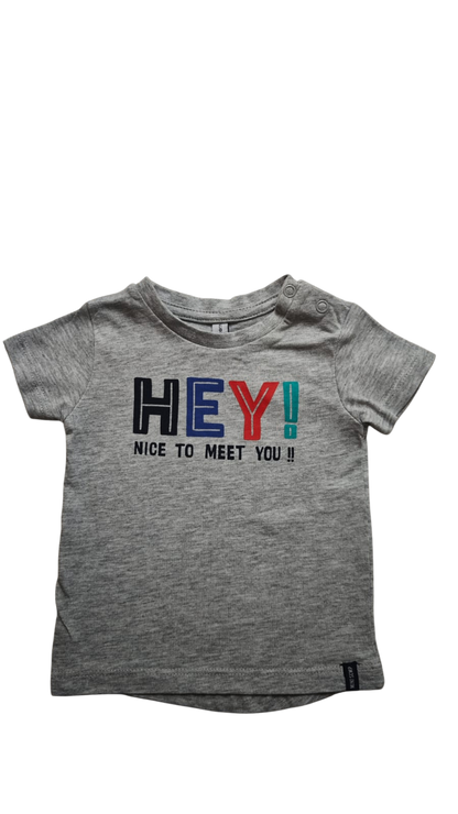 Newborn Kurzarmshirt Grau Größe 56