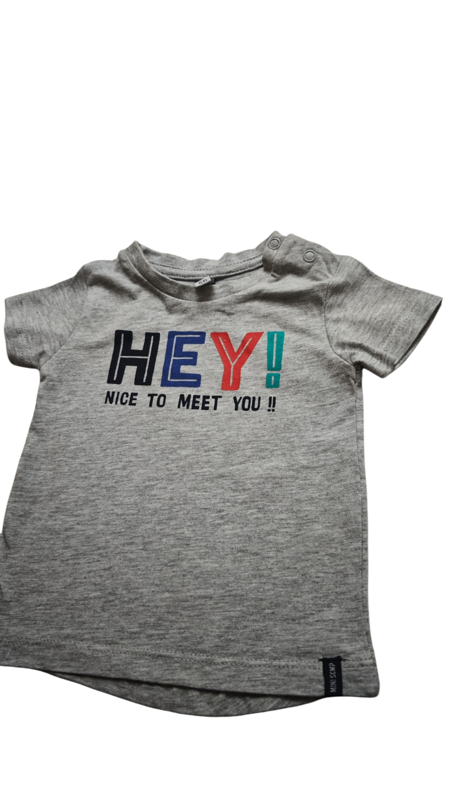 Newborn Kurzarmshirt Grau Größe 56