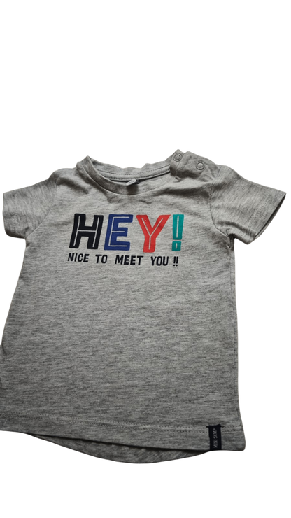 Newborn Kurzarmshirt Grau Größe 56