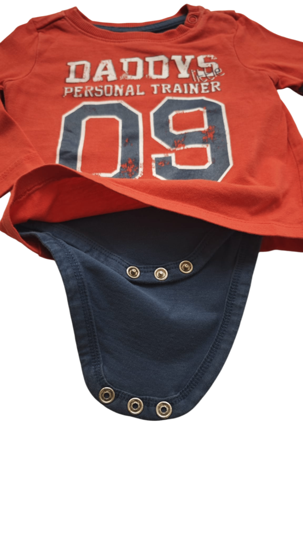 dopodopo Strampler Rot, Dunkelblau, Weiß Größe 56