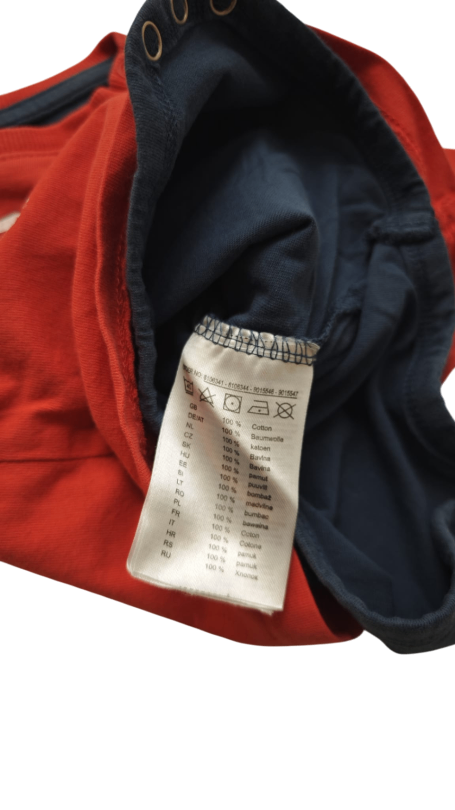 dopodopo Strampler Rot, Dunkelblau, Weiß Größe 56