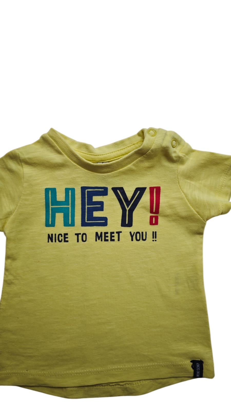 Newborn Kurzarmshirt Gelb Größe 50-56