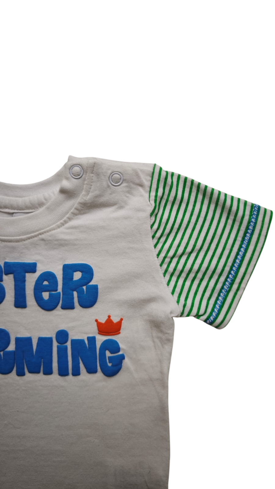 Newborn Kurzarmshirt Weiß, Grün, Blau, Orange Größe 50