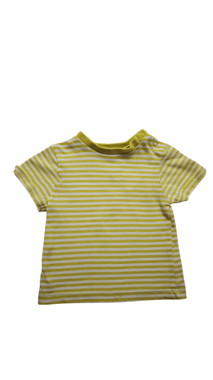 Topomini Kurzarmshirt Gelb und Weiß Größe 56