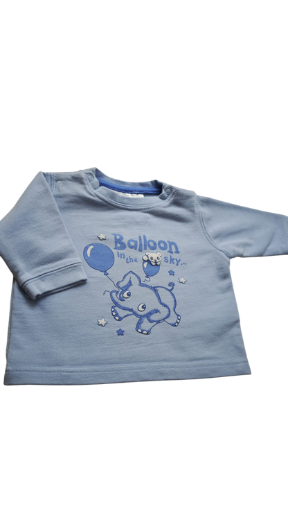 okay Langarmshirt Hellblau Größe 56