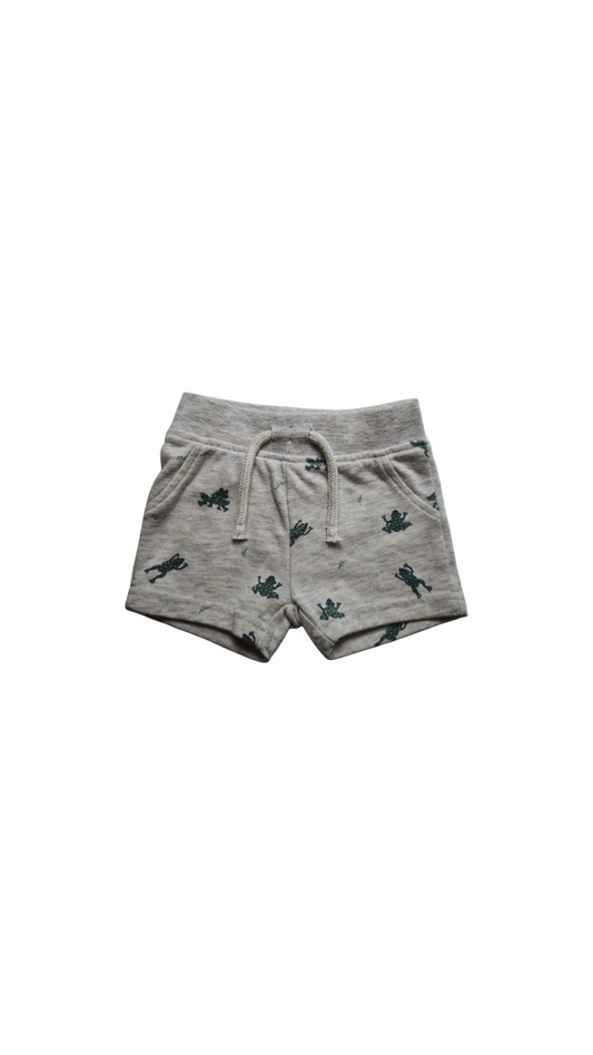 Primark Shorts Grau mit dunklen Mustern Größe 62