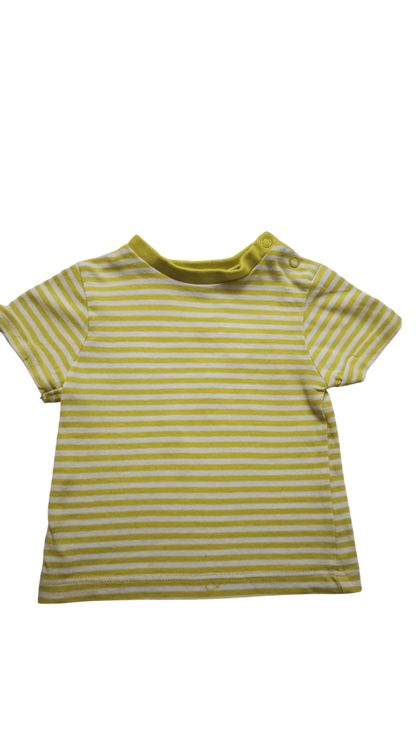 Topomini Kurzarmshirt Gelb und Weiß Größe 56