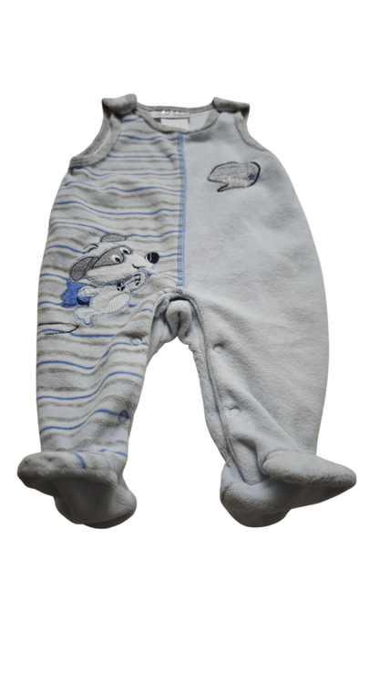 Ergee Strampler Grau und Blau Größe 56