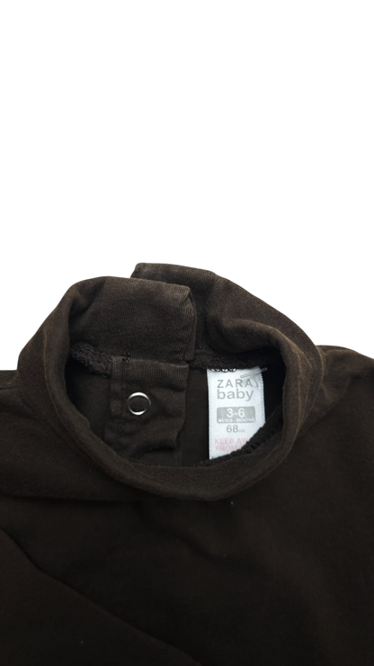 ZARA baby Langarmshirt Dunkelbraun Größe 68