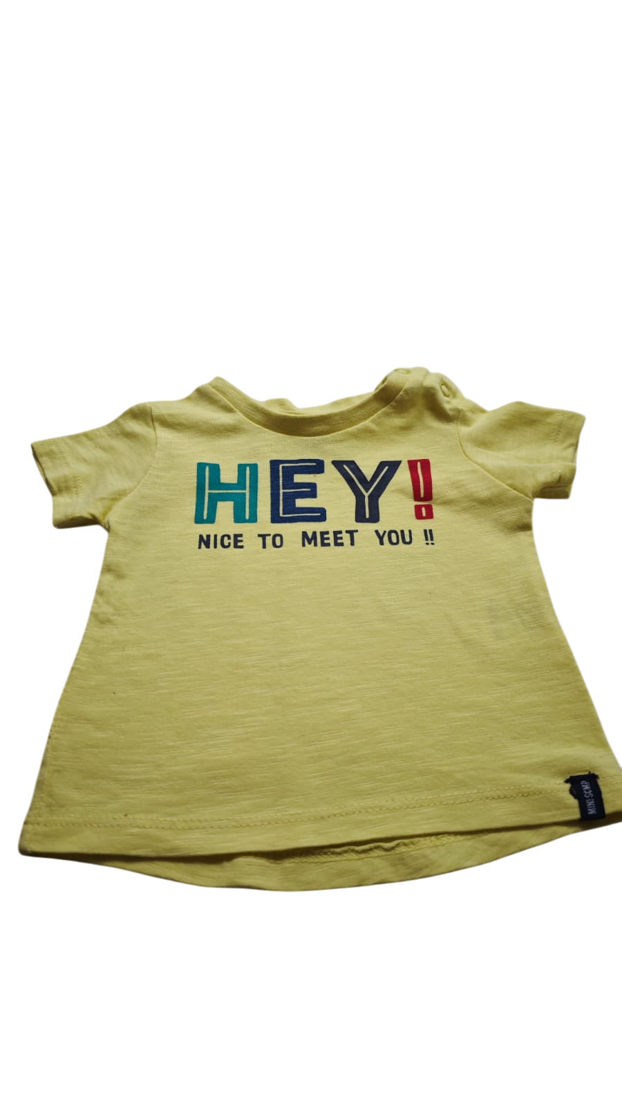 Newborn Kurzarmshirt Gelb Größe 50-56