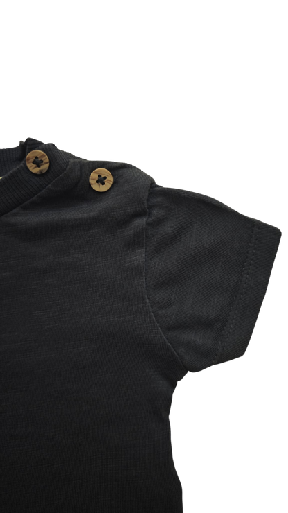 Topomini Kurzarmshirt Schwarz Größe 56