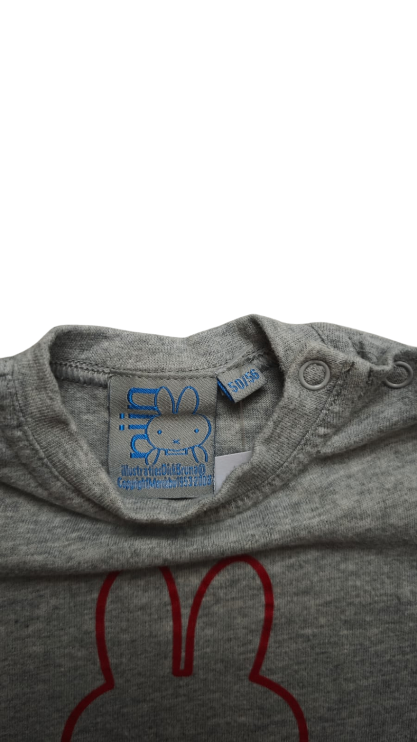 Miffy Kurzarmshirt Grau Größe 50-56