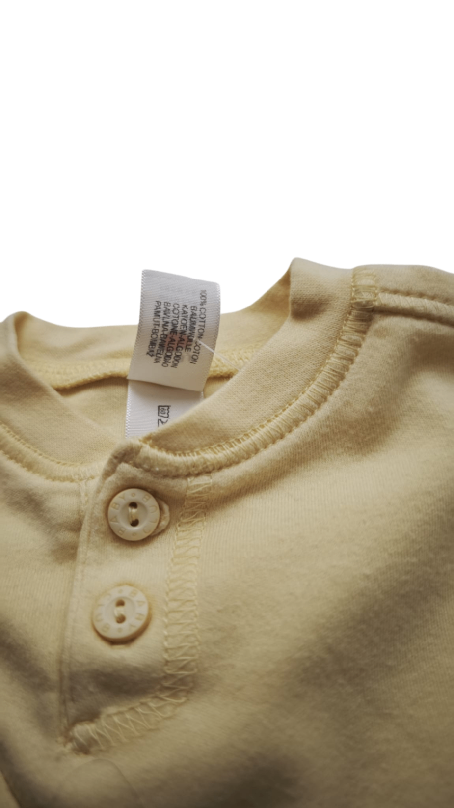 Baby Club Langarmshirt Hellgelb Größe 56