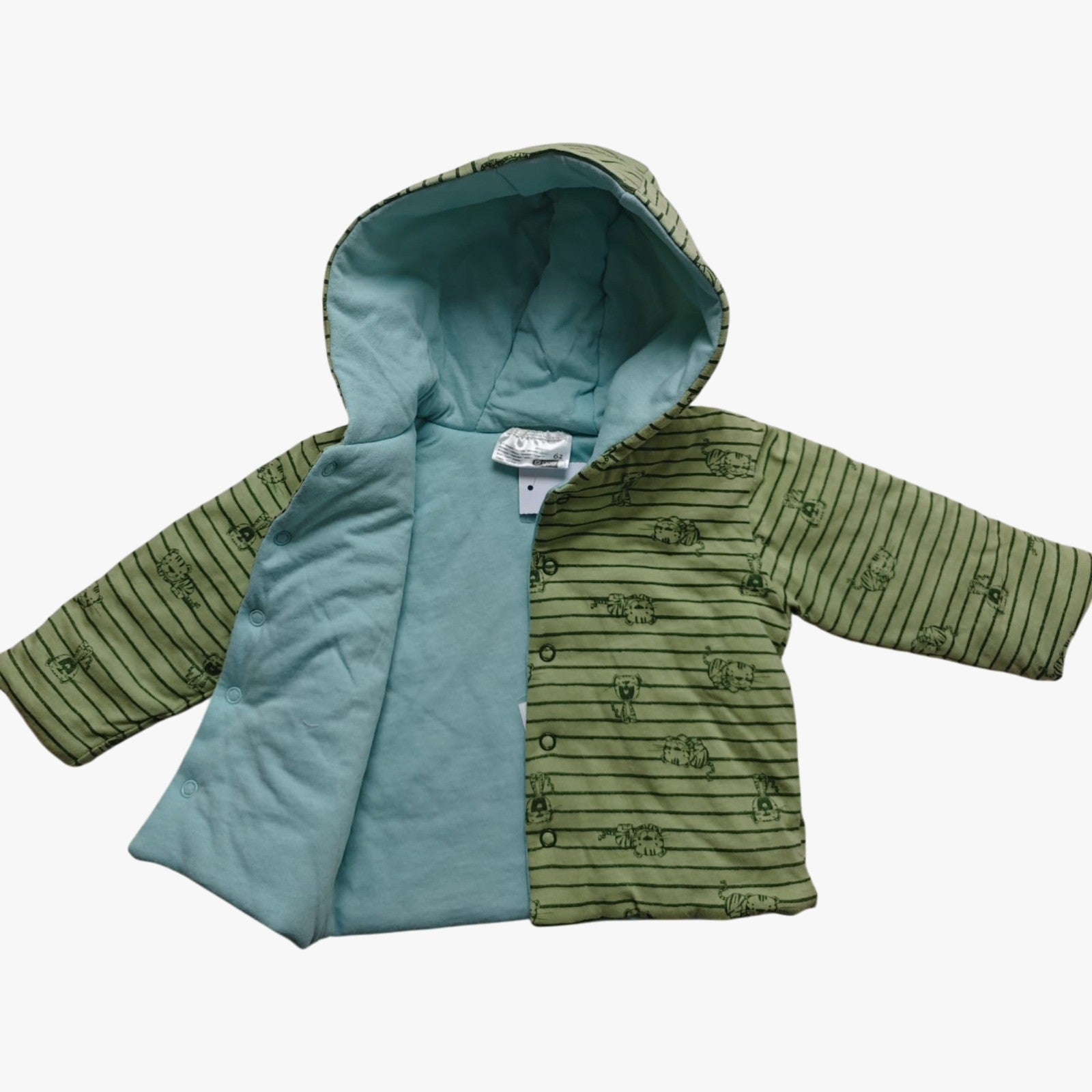 Ergee Jacke Hellblau, Hellgrün, Beige mit Tierdruck, Grün Größe 62