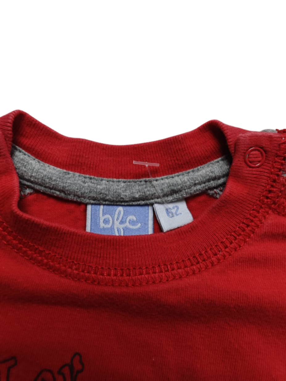bfc Langarmshirt Rot, Grau Größe 62