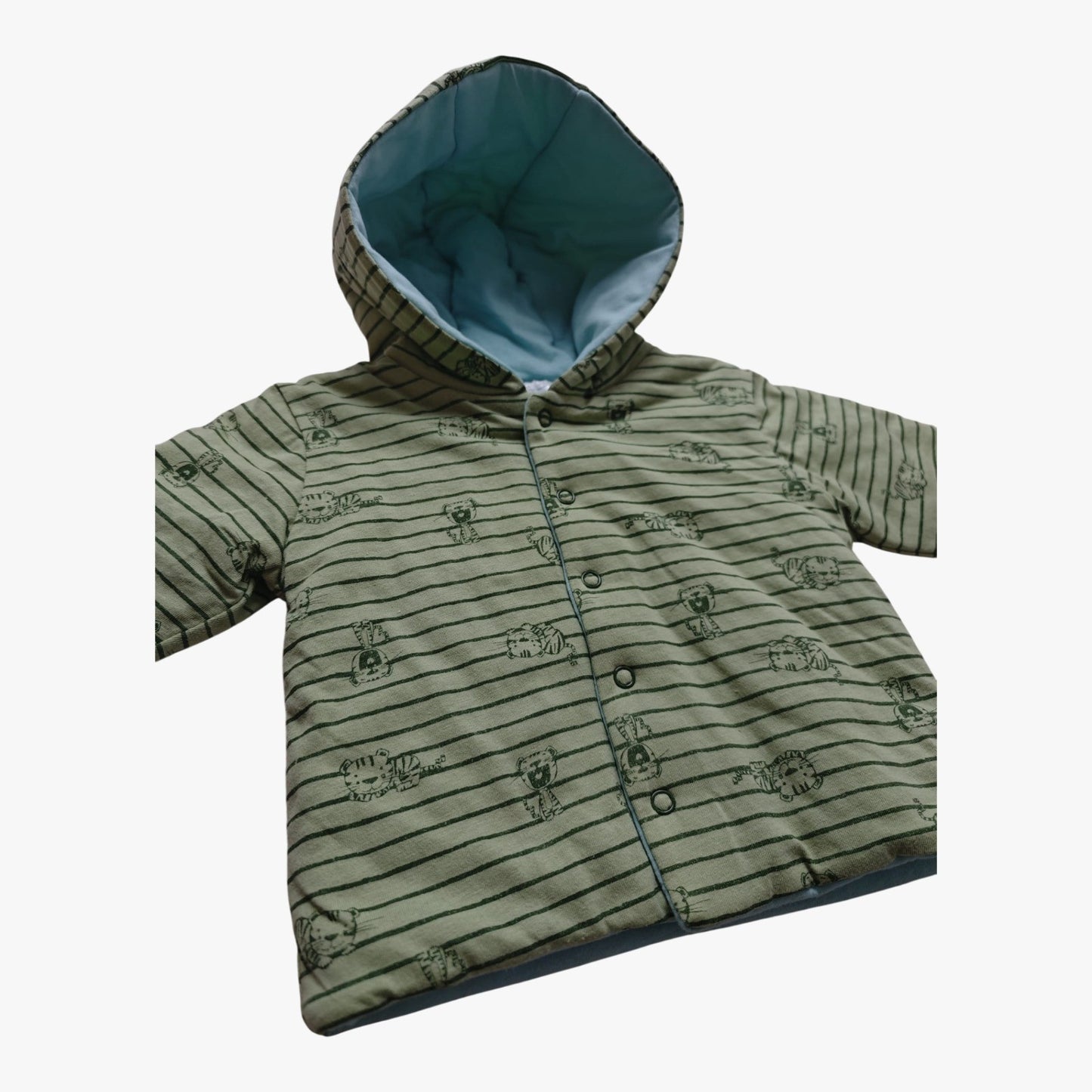 Ergee Jacke Hellblau, Hellgrün, Beige mit Tierdruck, Grün Größe 62