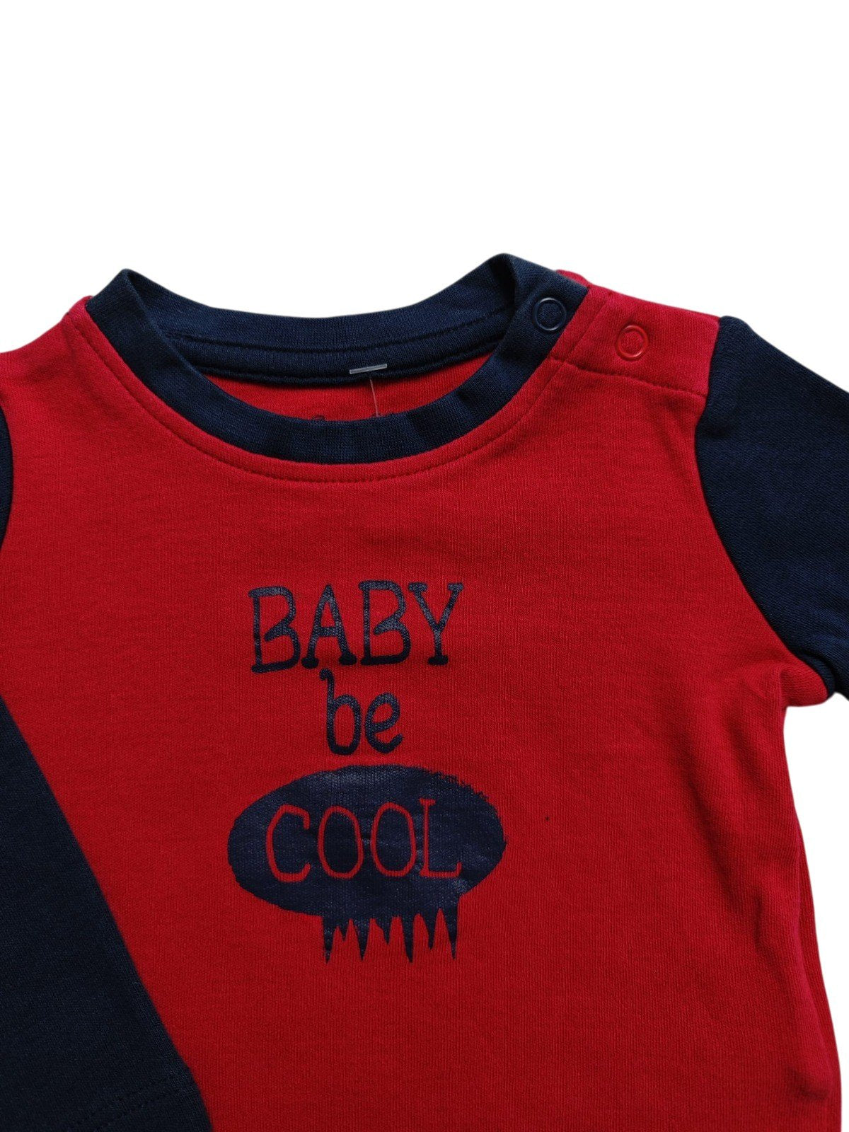 Lupilu Langarmshirt Rot und Dunkelblau Größe 62