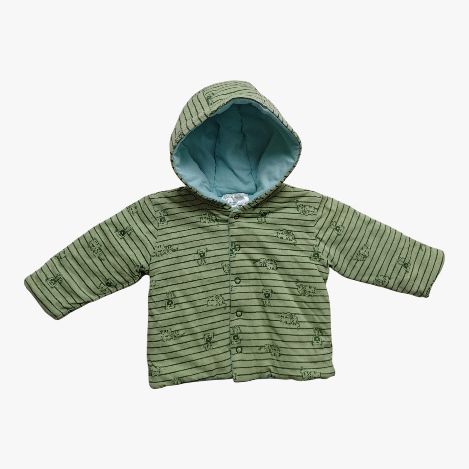 Ergee Jacke Hellblau, Hellgrün, Beige mit Tierdruck, Grün Größe 62