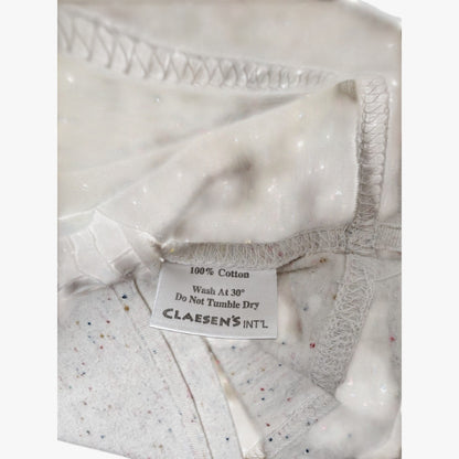 CLAESEN'S Langarmshirt Hellgrau mit bunten Sprenkeln Größe 62